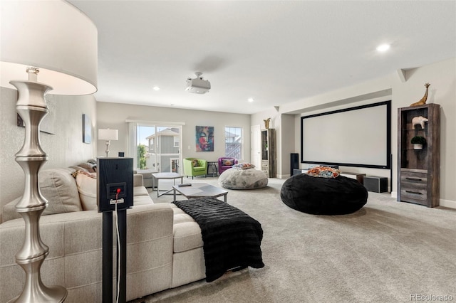 21426 E Stanford Ave, Aurora, CO 80015 - home theater room featuring carpet and recessed lighting