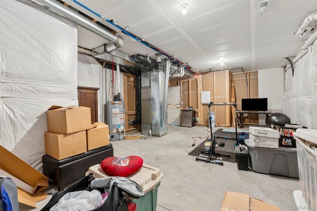 21426 E Stanford Ave, Aurora, CO 80015 - unfinished below grade area with gas water heater and heating unit