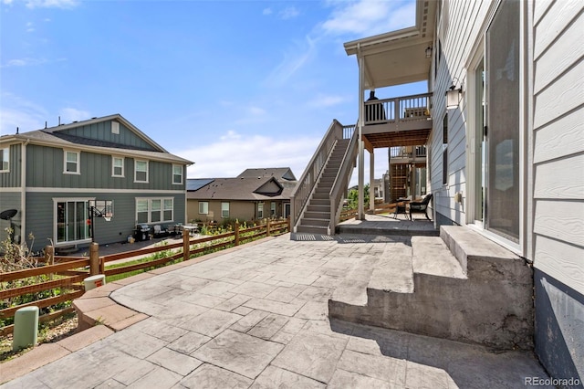 21426 E Stanford Ave, Aurora, CO 80015 - view of patio with stairway and a residential view