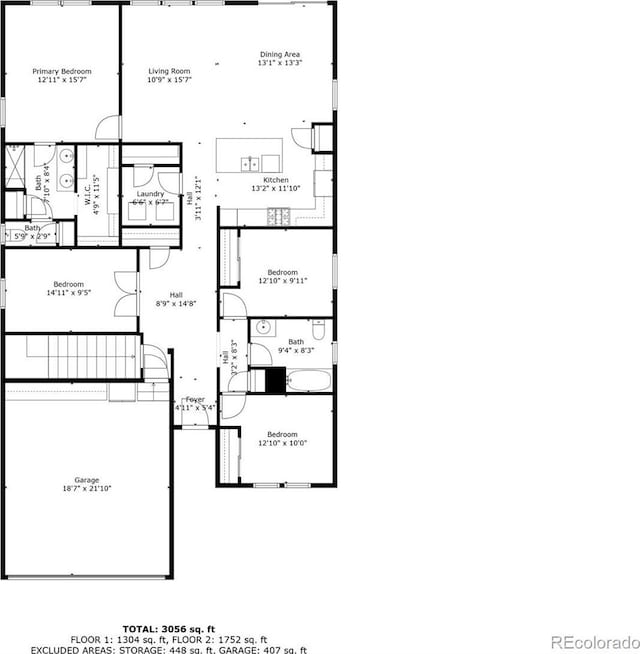 21426 E Stanford Ave, Aurora, CO 80015 - view of floor plan / room layout