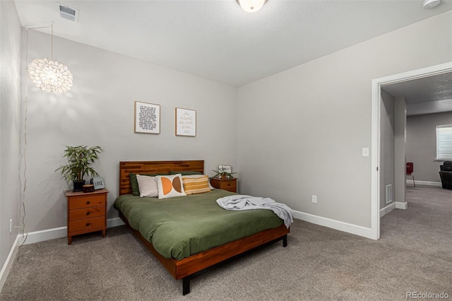 bedroom with carpet flooring