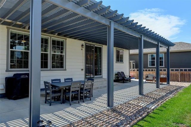 4863 Wildflower Pl, Dacono, CO 80514 - view of patio / terrace with a pergola and grilling area