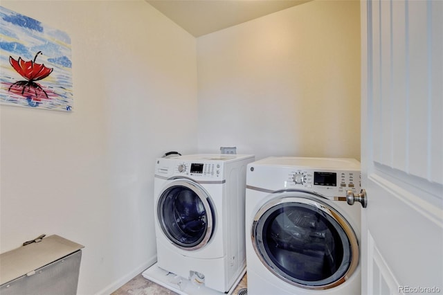 4863 Wildflower Pl, Dacono, CO 80514 - washroom featuring independent washer and dryer and baseboards