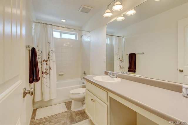 4863 Wildflower Pl, Dacono, CO 80514 - full bathroom with vanity and shower / bath combo with shower curtain