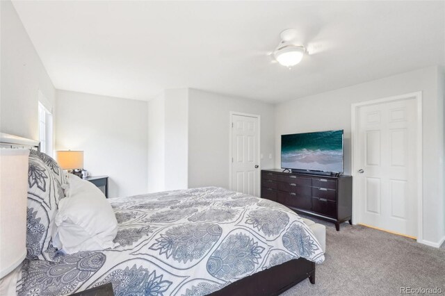 view of carpeted bedroom