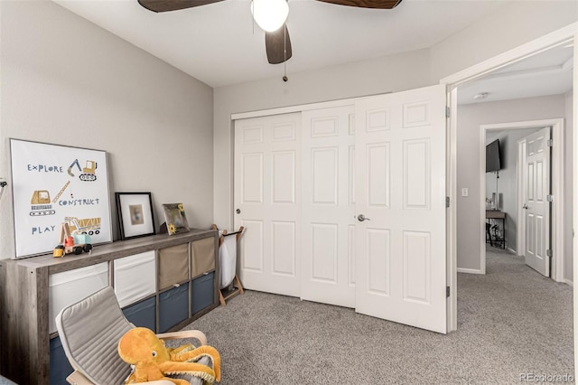 4873 S Fultondale Way, Aurora, CO 80016 - game room with carpet and ceiling fan