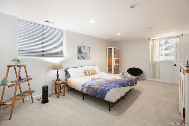 view of carpeted bedroom