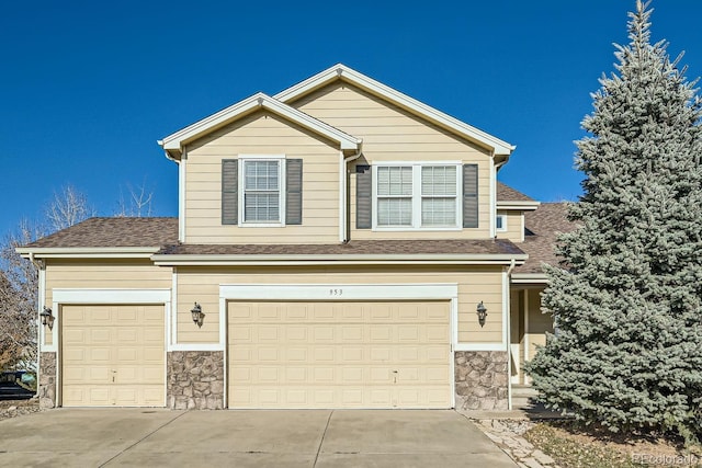 view of front of home featuring a garage