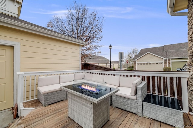 22765 E Ottawa Pl, Aurora, CO 80016 - wooden deck with an outdoor living space with a fire pit