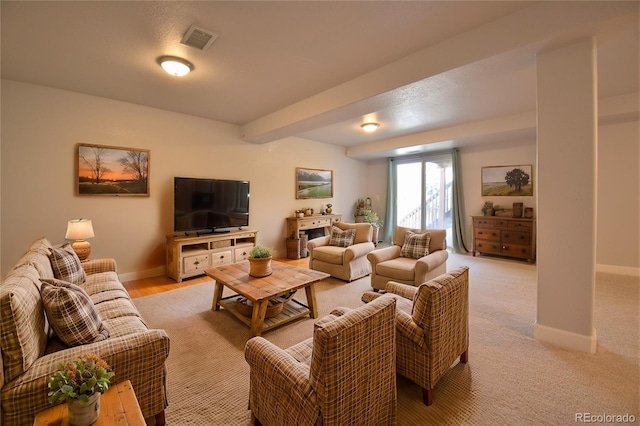 view of carpeted living room