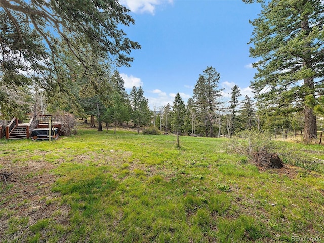 7754 Swaps Trl, Evergreen, CO 80439 - view of yard with a deck