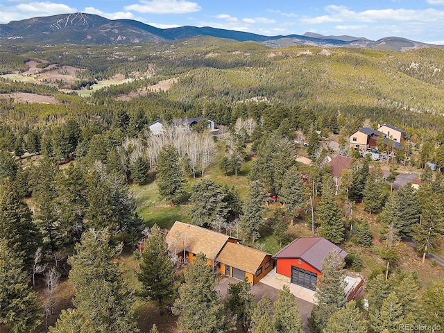7754 Swaps Trl, Evergreen, CO 80439 - view of property location with mountains and a heavily wooded area