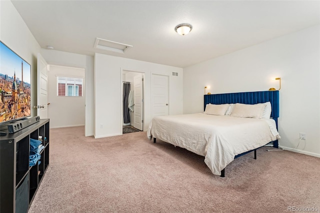 bedroom with carpet floors