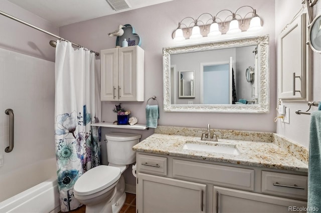 1818 S Quebec Way Unit 4, Denver, CO 80231 - bathroom featuring vanity, toilet, and shower / tub combo with curtain