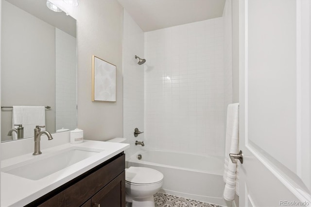 22183 E Rocky Top Pl, Aurora, CO 80016 - full bath featuring vanity, shower / bath combination with curtain, and tile patterned flooring