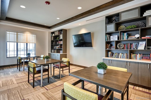 22183 E Rocky Top Pl, Aurora, CO 80016 - dining space with recessed lighting and an office area