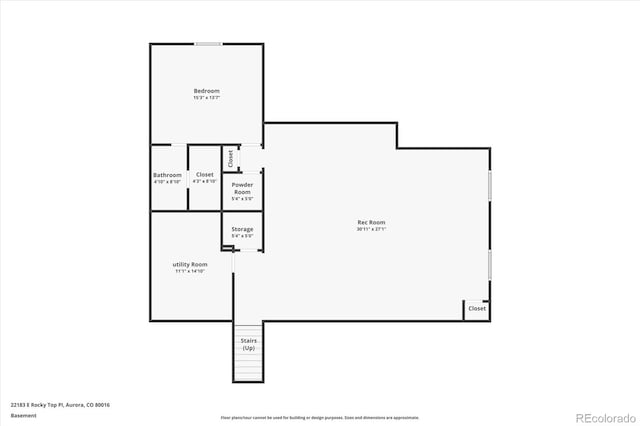 22183 E Rocky Top Pl, Aurora, CO 80016 - view of floor plan / room layout
