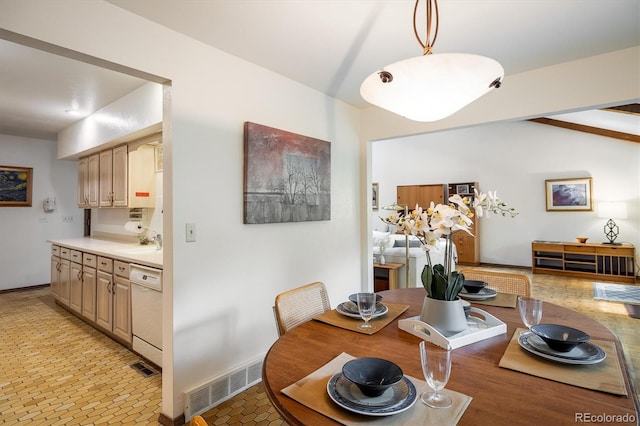 4936 Clubhouse Cir, Boulder, CO 80301 - dining area featuring baseboards and lofted ceiling