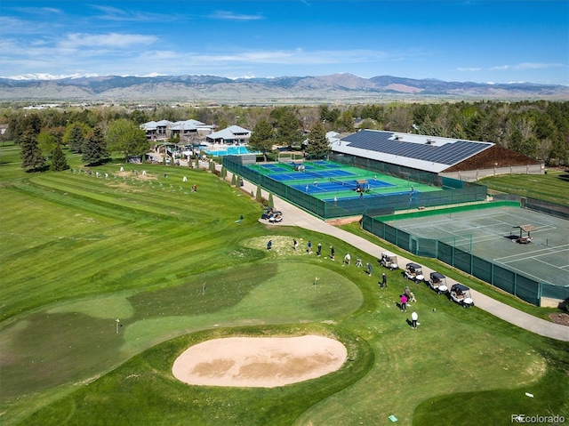 4936 Clubhouse Cir, Boulder, CO 80301 - bird's eye view of a mountainous background and a golf club