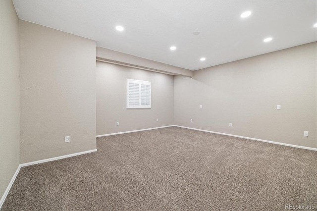 6725 Mentha Dr, Castle Rock, CO 80108 - basement with carpet floors, recessed lighting, and baseboards