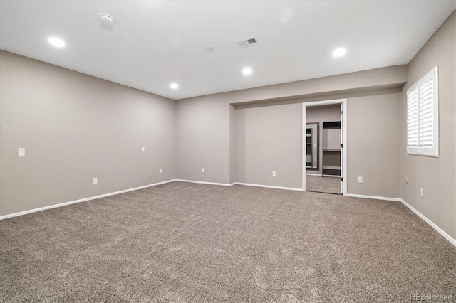 6725 Mentha Dr, Castle Rock, CO 80108 - spare room with carpet flooring, recessed lighting, and visible vents