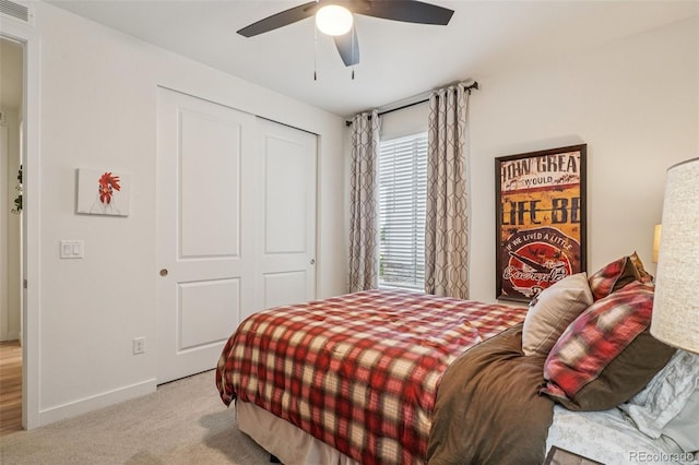 12841 Lake Port St, Longmont, CO 80504 - carpeted bedroom with a closet and a ceiling fan