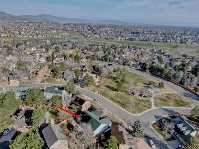 aerial view featuring a residential view