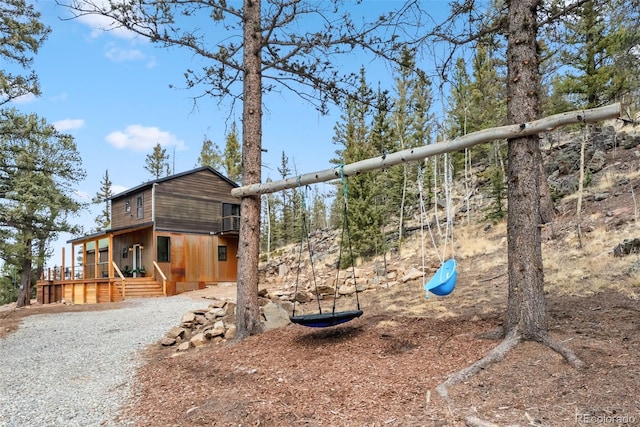 exterior space with a deck