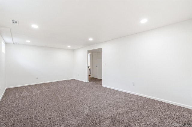 1772 S Pierce St, Lakewood, CO 80232 - carpeted empty room with recessed lighting, baseboards, and visible vents