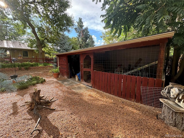 view of horse barn