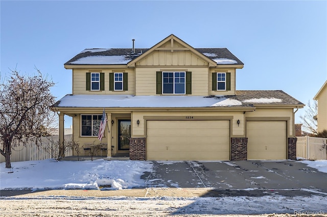 view of front of home featuring a garage