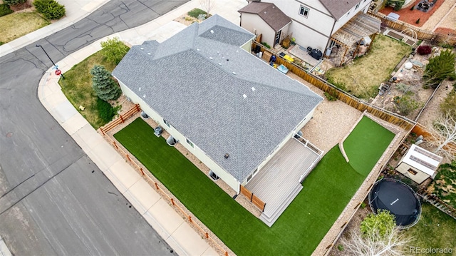 aerial view of residential area