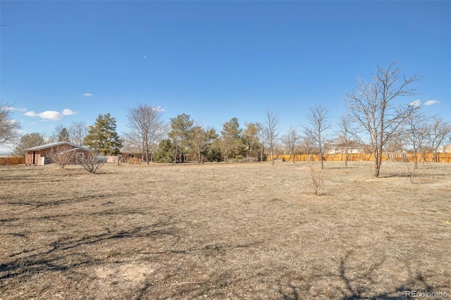 view of yard with a rural view