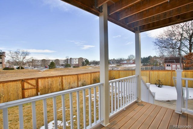 view of wooden terrace