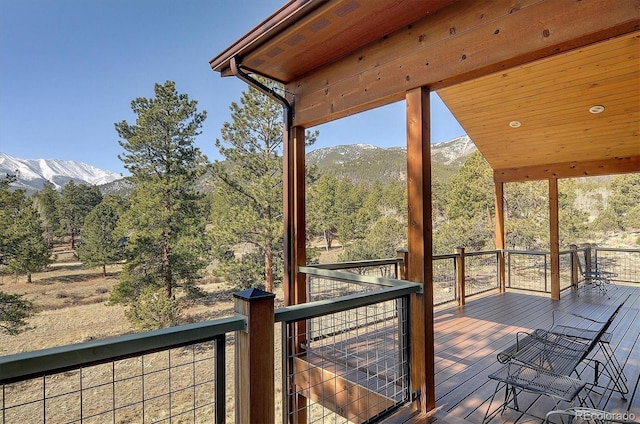18202 Alta Vista Dr, Buena Vista, CO 81211 - wooden deck featuring a mountain view