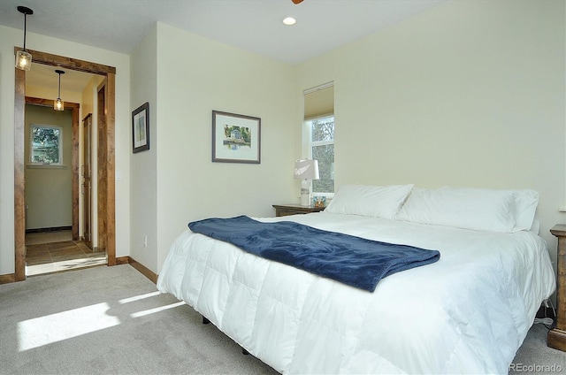 18202 Alta Vista Dr, Buena Vista, CO 81211 - carpeted bedroom featuring baseboards and recessed lighting