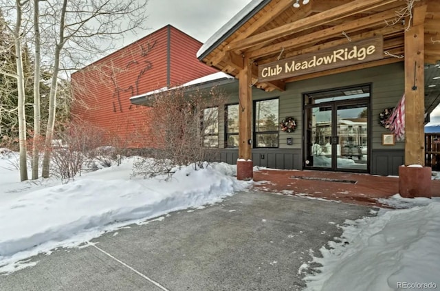170 Gcr 838 Unit 6, Fraser, CO 80442 - snow covered property entrance with french doors
