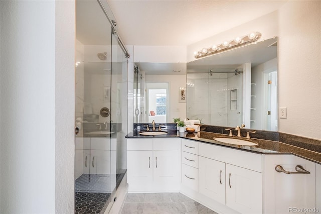 111 S Monroe St Unit B203, Denver, CO 80209 - full bathroom featuring a stall shower and double vanity