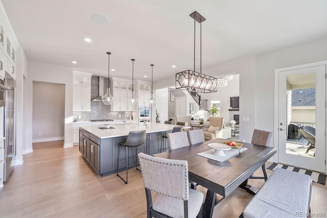 5390 Edenborn Way, Castle Rock, CO 80104 - dining area featuring light wood finished floors and recessed lighting