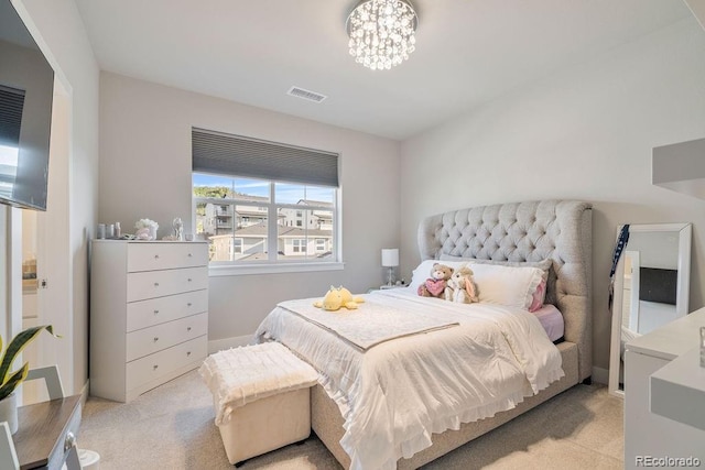 5390 Edenborn Way, Castle Rock, CO 80104 - bedroom featuring carpet flooring and a chandelier
