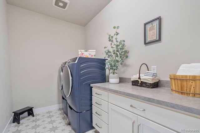 5390 Edenborn Way, Castle Rock, CO 80104 - washroom with washer and dryer, light flooring, and cabinet space