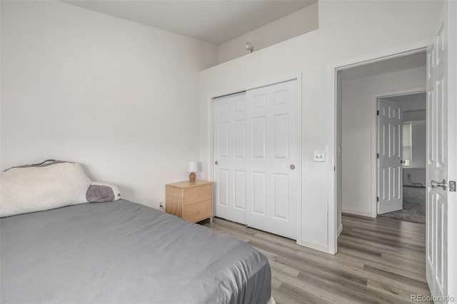 4512 Bramble Ln, Colorado Springs, CO 80925 - bedroom featuring wood finished floors and a closet