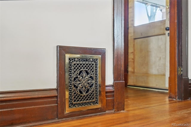 interior details featuring wood finished floors