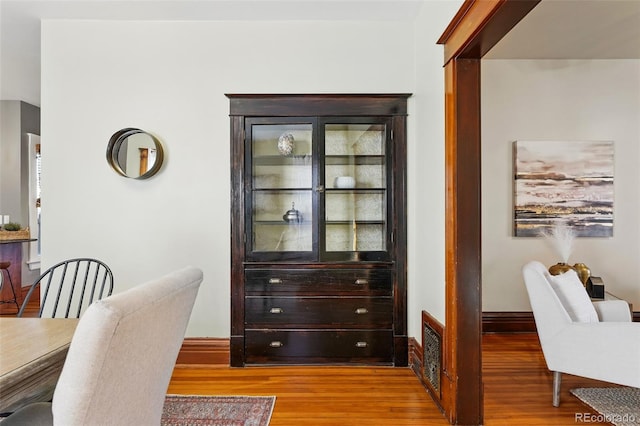 dining room with light wood-style floors