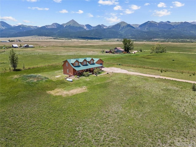 28 County Road 136, Westcliffe, CO 81252 - drone / aerial view featuring a mountain view and a rural view