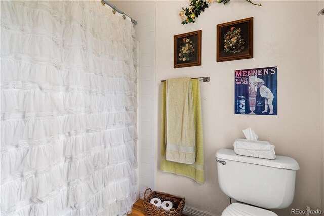 28 County Road 136, Westcliffe, CO 81252 - bathroom with toilet and a shower with curtain