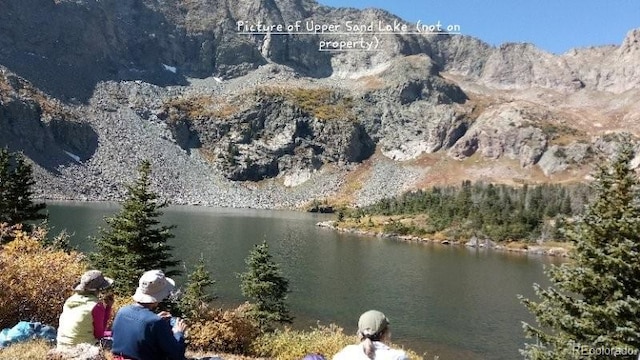 view of water feature with a mountain view