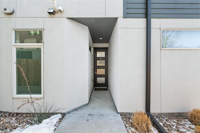 view of doorway to property