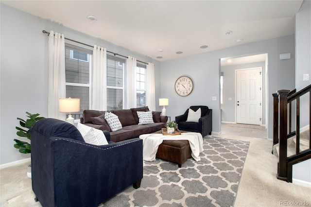 view of carpeted living room