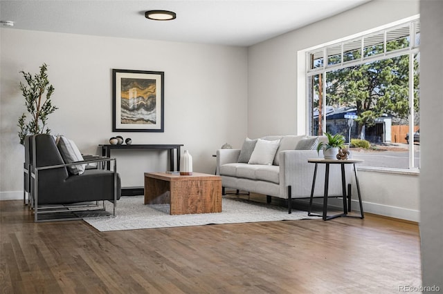 6923 S Albion St, Centennial, CO 80122 - living room featuring wood finished floors and baseboards